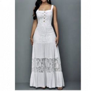 WHITELACE MAXI DRESS.